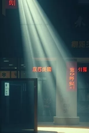 剧情片《第七夜列车》竖版封面，末班车厢暖黄顶灯